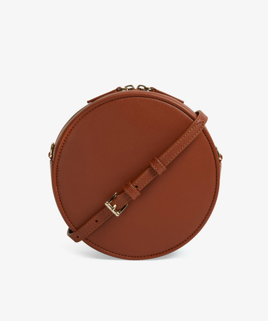 Round Camel Crossbody