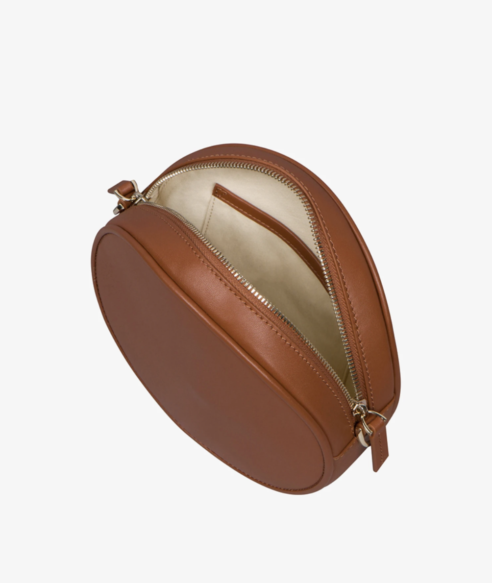 Round Camel Crossbody